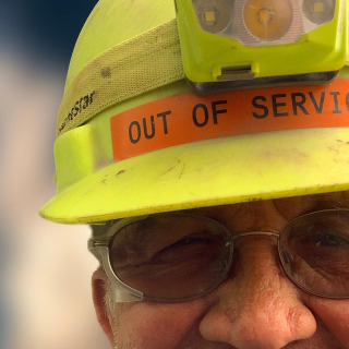 industrial worker portrait hardhat